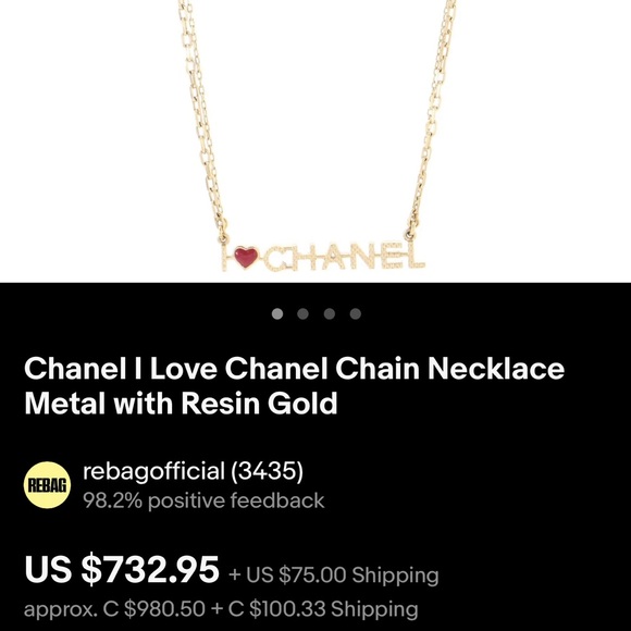 Authentic “I ❤️ Chanel” Gold Plated Chain - Authenticated - Picture 9 of 13